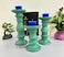 Wooden Pillar Candle Holders Set of 3, Pillar Candles,Gifts for Wedding,Party,Home, Candle Gardens Gifts - 10 Inch, 8 Inch, and 6 Inch (Green)