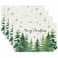 12" x 18" Christmas Placemats Watercolor Forest Christmas Place mats for Dining Table Seasonal Winter Holiday Linen Material Placemats Set of 4