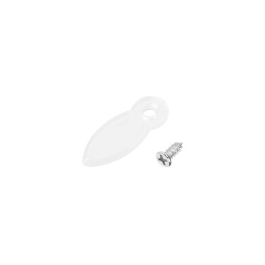 uxcell Frame Turn Button, 3/4" Plastic Drop Shape with Screws for Hanging Pictures, Photos, Drawings and Posters, 100 Pcs (Clear)