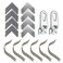 1Set /18Pcs Metal L Shaped Right Angle Bracket Flat Plate Fastener Tapped Corners Gasket Photo Frame Hangers Spring Clip
