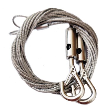 2Pcs Adjustable Picture Hanging Wire, GDQLCNXB Frame Kit Heavy Duty Stainless Steel Wire Rope 6.5ft/2m for Mirror Hanging Hardware/Light Lamp/Billboards/Basket/Flowerpot Hold Up to 44lb/20kg