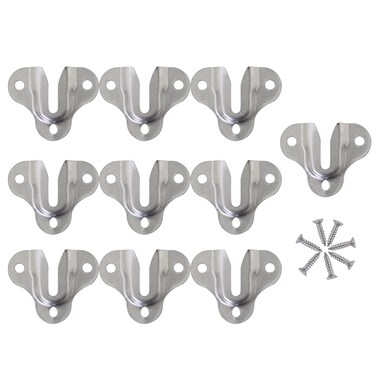 DGBRSM 10PCS Stainless Steel Mirror Picture Frame Hanger Keyhole Hangers Mirror Picture Frame Hangers Mug Key Coat Hanging Rack Wooden Board Wall Mount Single Keyhole Hanging Plate with Mounting Screw