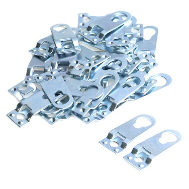 MY MIRONEY Metal Photo Picture Frame Hanging Hooks Frame Hangers Back Panel Hook with Screws Pack of 30