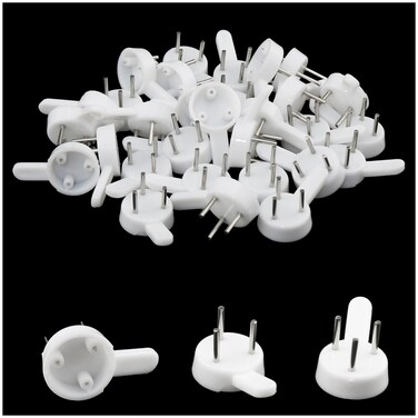 DGZZI 30PCS Picture Hook Hard Wall Hook White Small Non Tracking Nail Wall Hanging Picture Wall Nail for Wallpaper Lime Wall Painted Wall and Wooden Door
