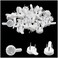 DGZZI 30PCS Picture Hook Hard Wall Hook White Small Non Tracking Nail Wall Hanging Picture Wall Nail for Wallpaper Lime Wall Painted Wall and Wooden Door
