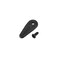 uxcell Frame Turn Button, 3/4" Plastic Indicator Shape with Screws for Hanging Pictures, Photos, Drawings and Posters, 20 Pcs (Black)