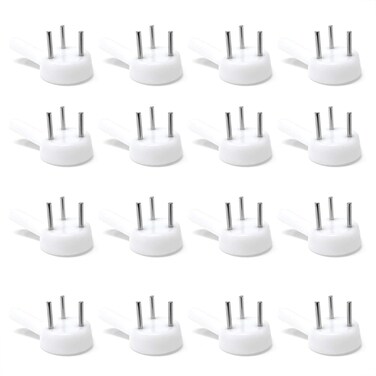 Honbay 50PCS Non-Mark Hook Plastic Hardwall Hanger Plastic Photo Frame Nail Picture Frame Hangers Picture Hook for Hardware, Fasteners &amp; Hooks Wall Mount