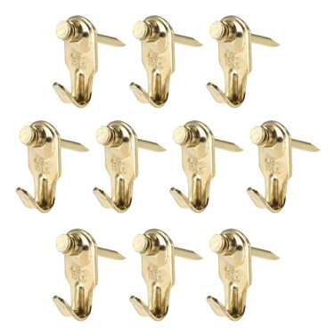 uxcell Picture Hangers, Photo Frame Hanging Hooks Kit with Nails for Wall Mounting, Holds 10 lbs, 25 Pcs