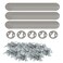 YAFIYGI 80pcs Keyhole Hangers 1-inch Round Key Hole Hanger Bracket Rail Heavy Duty Flush Mount Hardware Faux Metal Keyhole Picture Hanging Plates with Screws for Wall Mounting Silver