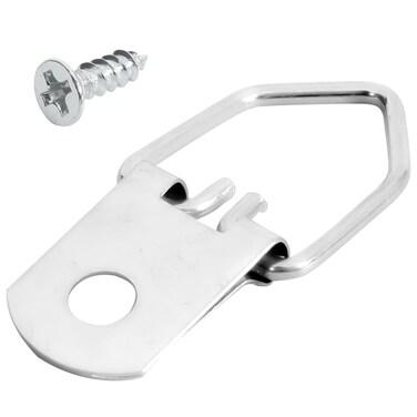 QXSKSLH D-Ring Picture Hangers with Screws 100 Pcs, Single Hole Picture Hanging Hardware, Picture Hooks for Mirror, Clock, Decoration, Paintings, Artwork Picture Frame