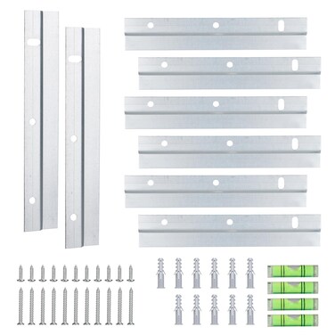 4 Pairs French Cleat Hanger 6 Inch Z Bar Hanger Supports Cleat Picture Hanger Kit Interlocking Wall Mounting Bracket Hardware Kit for Hanging Mirrors, Picture, Shelf, Whiteboard, Art, Frames