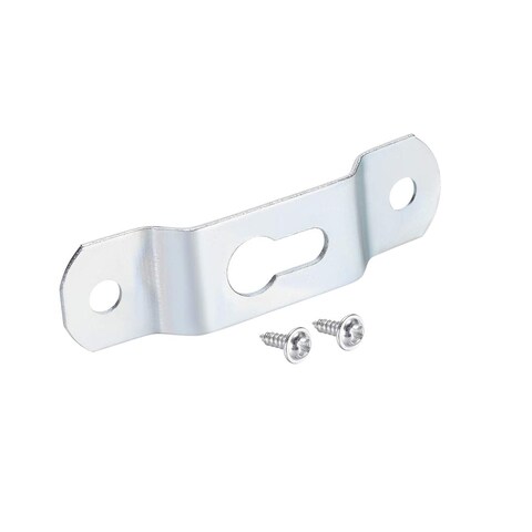 uxcell Keyhole Hanging Plate, 49mm x 13mm Single Hole Hook for Picture Frames with Screws, 20 Pcs (Silver Tone)