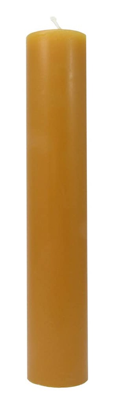 Beeswax Candle Works, 8.5 x 1.5-Inch Pillar, 35-Hour, 100% USA Beeswax