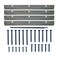 Concrete and Brick Cleat Kit 12 Inch - Z Bar Hanger Supports 100 lbs - Z Clip Mirror Hanging Hardware with Concrete Screws