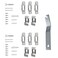 JianLing 2 Sets Hanging Anti-Theft Locking Fixed Picture Hooks Set with T-Screws Hardware Picture Frame Concealed Hanging Oil Painting Cross Stitch Concealed Box Clasp Set