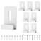 8Pcs Mirror Hangers for The Wall, Metal Heavy Mirror Mounting Hardware, Mirror Mounting Clips with Screws, Mirror Hanging Kit for Frameless Mirror Mounting Wall Tile Billboard Display(Silver)