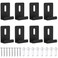 Tzbqrdj Metal Mirror Clips 8Pcs 1/4 Inch Wide Channel Mirror Clips J Hook Bracket Large Heavy Retainer Clips for Wall Mounting Frameless Mirror Billboard Displays Tile Display Decorative