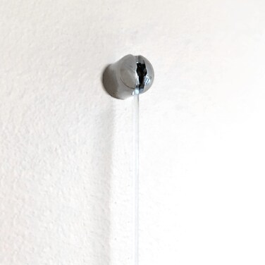 Bullet Hanger with Nylon Cable and Gallery Hooks - Supports 25 lbs - Stand Alone Gallery Cable for Light to Medium Duty Application