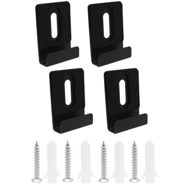 LBTODH 4PCS Wide Mirror Hanging Hardware Metal Mirror Clips with Screws and Pads Heavy Duty Mirror Hanging Kit for Frameless Mirror Billboard Displays Tile Display