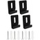 LBTODH 4PCS Wide Mirror Hanging Hardware Metal Mirror Clips with Screws and Pads Heavy Duty Mirror Hanging Kit for Frameless Mirror Billboard Displays Tile Display