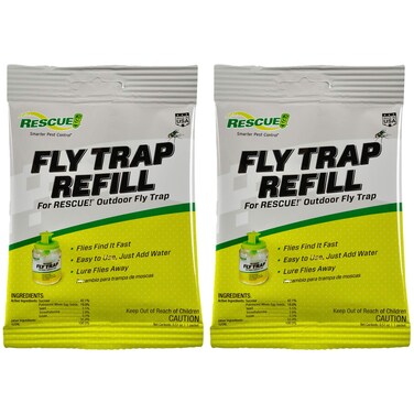 RESCUE! Reusable Fly Trap Bait Refill &acirc;&euro;&ldquo; Outdoor Use - 2 Pack