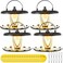 Qualirey 4 Packs Flea Traps with 20 Sticky Disc 12 Bulbs 4 Electric Wires Flea Traps Flea Killer Traps for Inside Your Home Safe Flea Light Trap for Indoor Safe to Pets and Kids