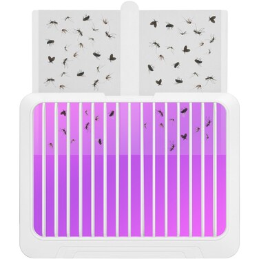 Flying Gnat Trap Indoor, Flying Insect Catcher to Attract Mosquitoes, Fruit Flies, Moths, Gnats, Fly Traps Indoor for Home, White [Fly Trap+6 Glue Card]