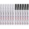 Overseas White and Black Paint Pens Paint Markers - 12 Pack Permanent Oil Based Paint Pen, Medium Tip, Quick Dry and Waterproof Marker for Rock, Wood, Metal, Plastic, Canvas, Glass, Ceramics, Mugs