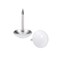 uxcell Upholstery Nails Tacks 11mm White Round Head 17mm Length Thumb Push Pins for Furniture Sofa Headboards, 50 Pcs