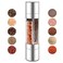 KINTEGOOD 2 in 1 Stainless Steel Salt and Pepper Grinder Set, Double Head Salt and Pepper Grinder, Manual Salt and Pepper Mill Grinder Salt Grinder Refillable, Sea Salt Grinder Salt Pepper Grinder