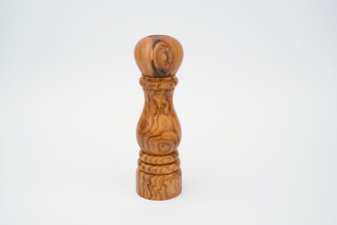 Generic Handmade Olive Wooden Pepper Mill, Salt Mill - 7 inch tall - Pepper or Salt Grinder Olive Wood with an Adjustable Rotor - Healthy Pepper Grinder - Spice mill with ceramic grinder