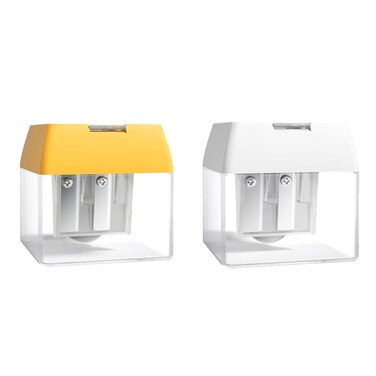 MiDeer Three-Holes Pencil Sharpener, Manual Pencil Sharpener Colorful Handheld Portable Pencil Sharpeners for Kids, Students, School Class, Home Office, 2 Pack