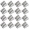 Bonsicoky 16 Pack Handheld Metal Pencil Sharpener with 2 Holes - Aluminum Alloy Sharpener for Standard Size Pencils