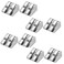 TDGBIH 8 Pcs Pencil Sharpeners Metal Lip Liner Sharpener Mini Pencil Sharpeners Metal Wedge Sharpener with 2 Holes for School Home Office Art Stationery