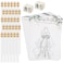 Geyoga 30 Sets Guess The Dress Bridal Shower Games for Guests Include Wedding Shower Games Cards Pencils and Pencil Sharpeners Fun Wedding Decorations Party Supplies Games Ideas