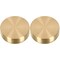 Yardwe 2PCS Brass Round Block Chinese Calligraphy Paperweight Sumi Drawing Paperweight Brass Paperweights Desktop Home Office Decoration, Gold