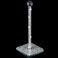 Silver Crystal Standing Paper Towel Roll Holder, 13 Inch Square Base Standing Paper Towel Stand with Sparkly Crystal Crushed Diamonds Decor for Kitchen Table or Bathroom