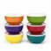 Yalin Melamine Bowls Set, 6 Inch 100% Melamine Cereal/Soup/Salad Bowls, 28oz, Set of 6 In 6 Assorted Colors, Shatter Proof and Dishwasher Safe, BPA Free (With lid)