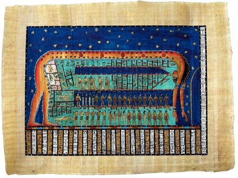 Egyptian Goddess Papyrus &acirc;&euro;&ldquo; Nut the Goddess &acirc;&euro;&ldquo; Egypt Papyrus Painting &acirc;&euro;&ldquo; Unique Ancient Egyptian Art Papyrus &acirc;&euro;&ldquo; Egypt Art &acirc;&euro;&ldquo; Unframed &acirc;&euro;&ldquo; Frameable - 17x13 inches