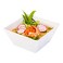 Restaurantware Voga 45 Ounce Deep Soup Bowls 10 Dishwasher-Safe Square Serving Bowls - Shatter-Resistant White Melamine Salad Eating Bowls Serve Side Dishes Entrees And Snacks For Parties Or Events