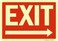 SmartSign Exit Sign Label with Right Arrow   7" x 10" Laminated Vinyl Sticker Glow in Dark/Night, Made in USA