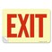 SmartSign Exit Sign Label   7" x 10" Glow-in-The-Dark 9 mil Laminated Vinyl Sticker Red Color, Made in USA