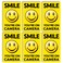 Smile You're on Camera - Security Camera Recording Decal Sticker Packs - Laminated UV Protected - Premium vinyl decal (Small, 2579 - Yellow, 6)