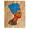 Egyptian Papyrus Painting, Nefertiti Ancient Egyptians Sun Queen, Hand Painted Papyrus Wall Art Beautiful Woman, Historical Gifts 13x17 Inches
