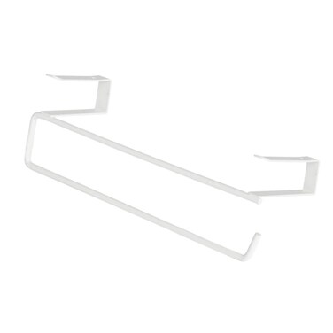 MAGICLULU Paper Towel Hanger Holder, Kitchen Roll Paper Holder Under Cabinets Shelf Tissue Hanger Organizer Rack Towel Bar for Cabinet Wardrobe Over Door White