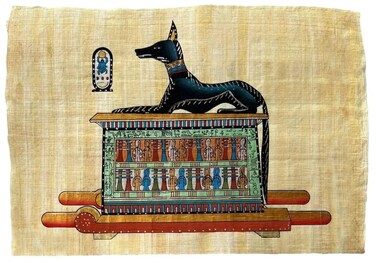 Ancient Egyptian Paintings Anubis the God of Dead Egypt Gods Papyrus &acirc;&euro;&ldquo; Handmade In Egypt With Authentic Papyrus Leaves &acirc;&euro;&ldquo; Egypt Decor &acirc;&euro;&ldquo; Unframed &acirc;&euro;&ldquo; Frameable &acirc;&euro;&ldquo; 13x9 inches