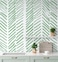 Guvana 17.7"&Atilde;&mdash;394" Green and White Wallpaper Line Peel and Stick Wallpaper Stripe Self Adhesive Wallpaper DIY Removable Contact Paper Boho Wallpaper for Bedroom Livingroom Covering Vinyl Roll