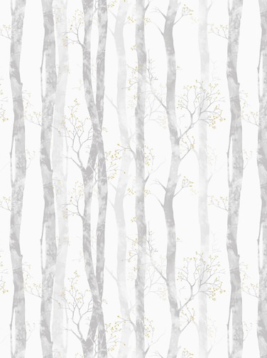 Dimoon 78.7"x16.1" Mysterious Tree Peel and Stick Wallpaper White Gray Thicken Waterproof Leaf Forest Taupe Trees Contact Paper Grey Self Adhesive Wallpaper Removable Shelf Liner Decal Vinyl Roll