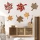 6 Pcs Thanksgiving Maple Leaves Wooden Wall Decor Fall Wooden Wall Art Maple Leaves Wooden Sign with Hook Fall Hanging Decorations for Home Farmhouse Thanksgiving Wall Sculptures for Indoor Outdoor