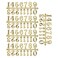HOMSFOU DIY Clock Numerals 5 Set Clock Numerals Kit Digital Clock Numbers Clock Hands Replacement Wall Clock Repairing Accessories for DIY Clock Golden